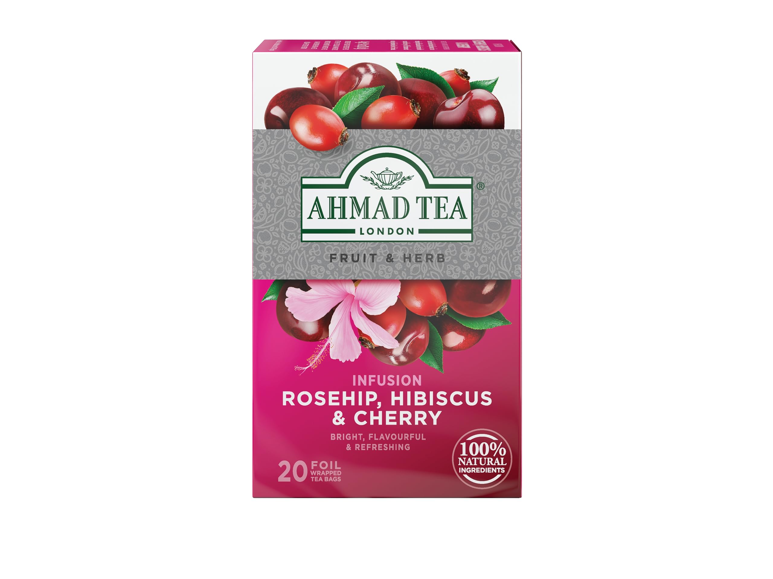 Ahmad Rosehip Hibiscus and Cherry Tea Bags