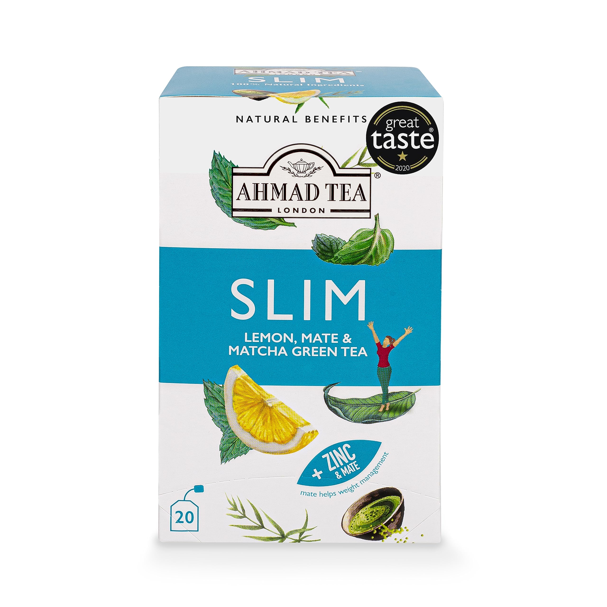 Ahmad Tea Lemon Mate Matcha Green Tea Bags