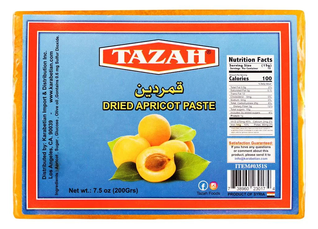Tazah Amaredine Apricot Paste